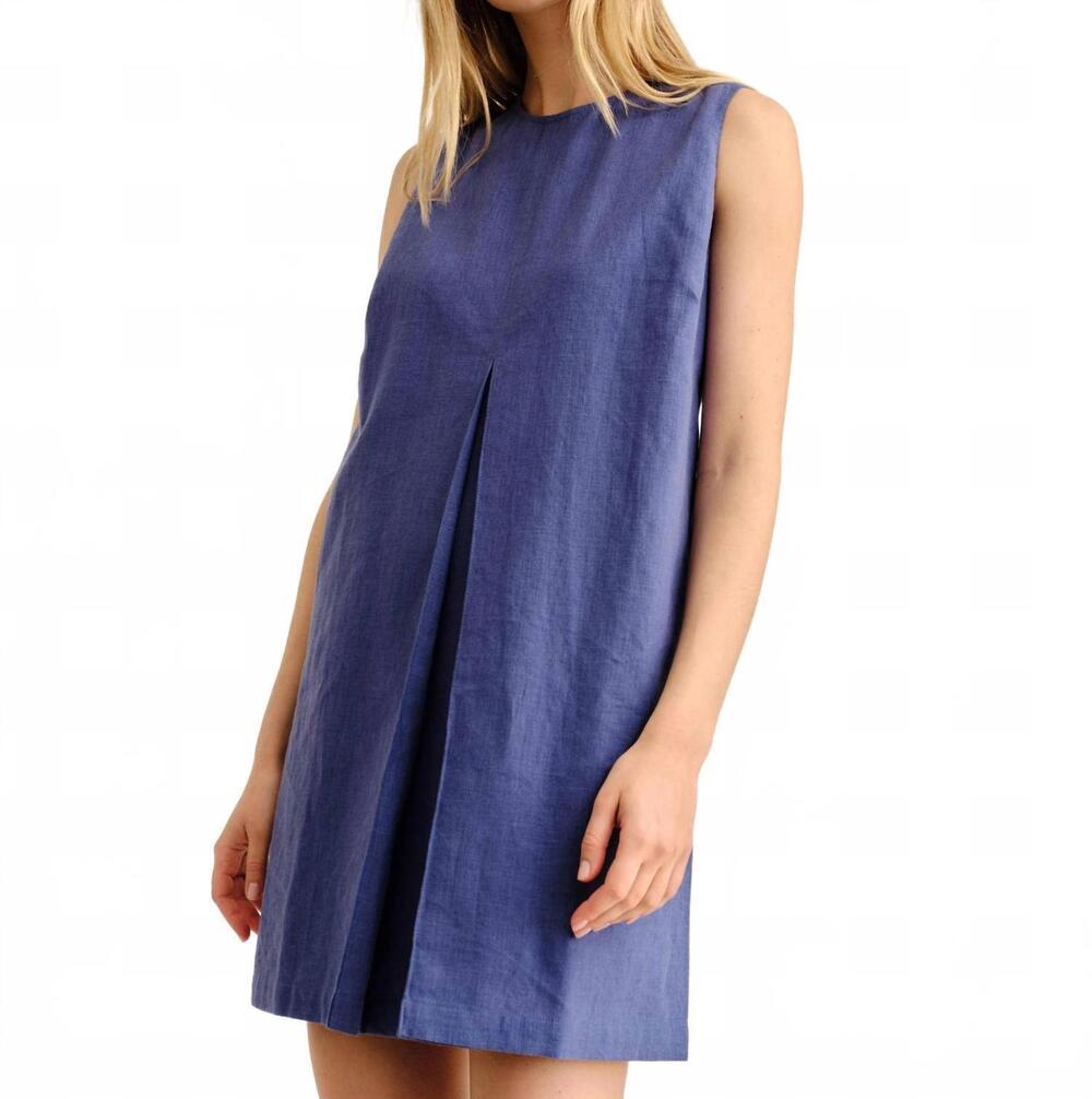 NEW CARTOLINA NANTUCKET fiona shift dress in coastal indigo